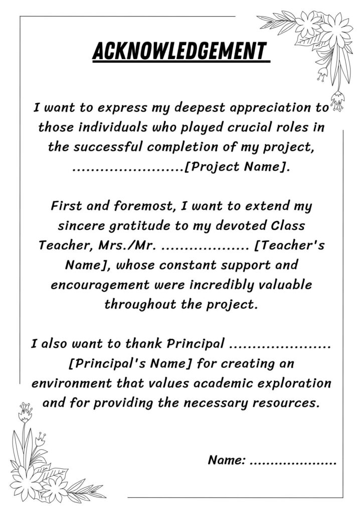 Acknowledgement For School Project Acknowledgement acknowledgement-for-school-project-acknowledgement